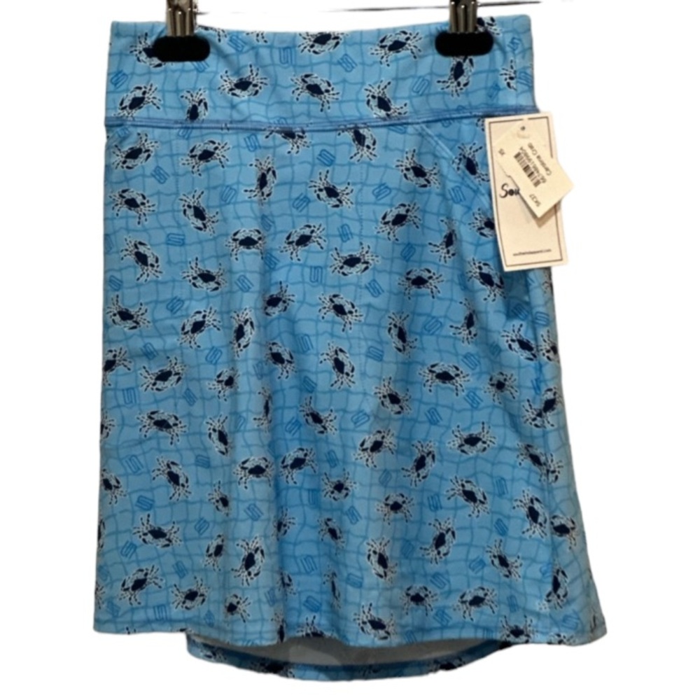 Southwind Pickleball Skort with Pockets in Carolina Crab pattern UPF50 NEW